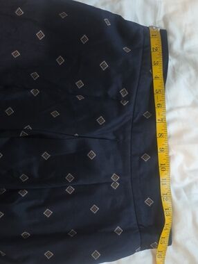 Marks & Spencer Navy Midi Skirt with Micro Diamond Print